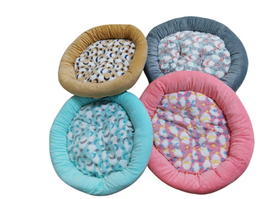 Dog Basket Bed - pink